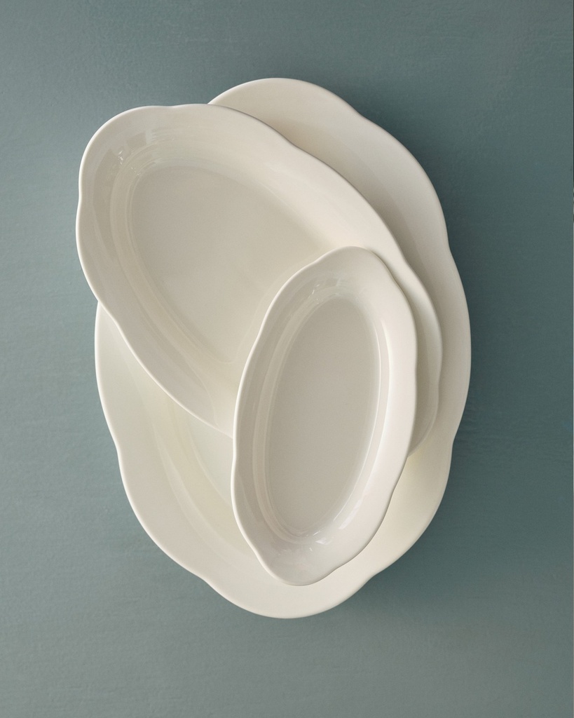 Assiette plate ovale Silhouette S – blan 3