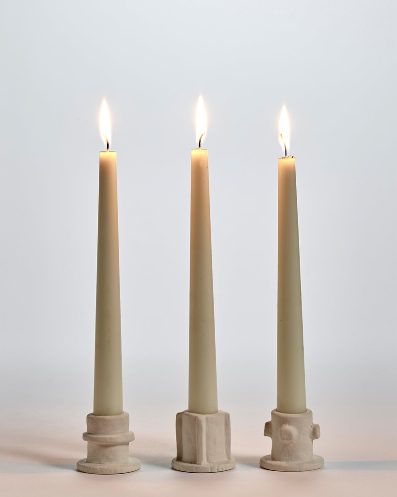 Bougeoir 01 – lot de 3 – beige Molly 2