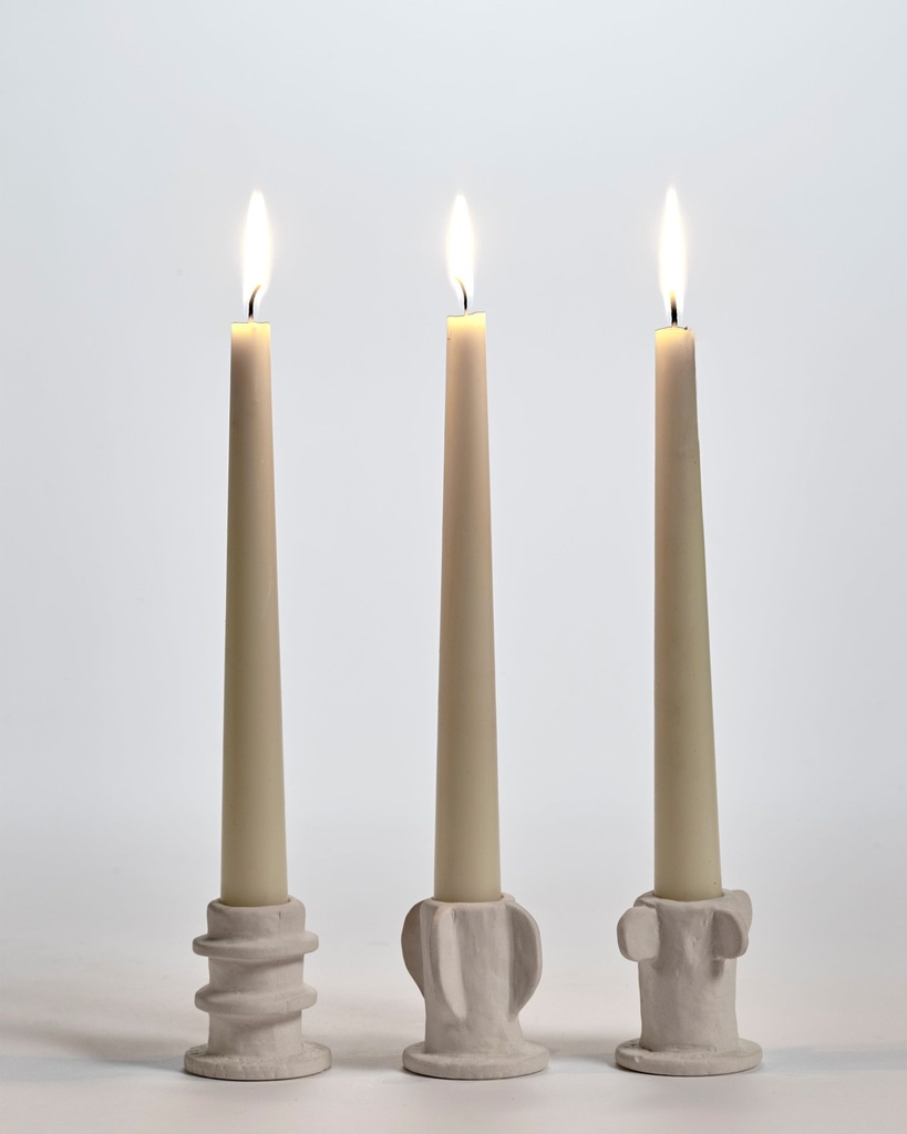 Bougeoir 02 – lot de 3 – beige Molly 2