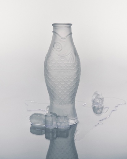 Carafe poisson – blanc givré – 10.6x7.5x 2