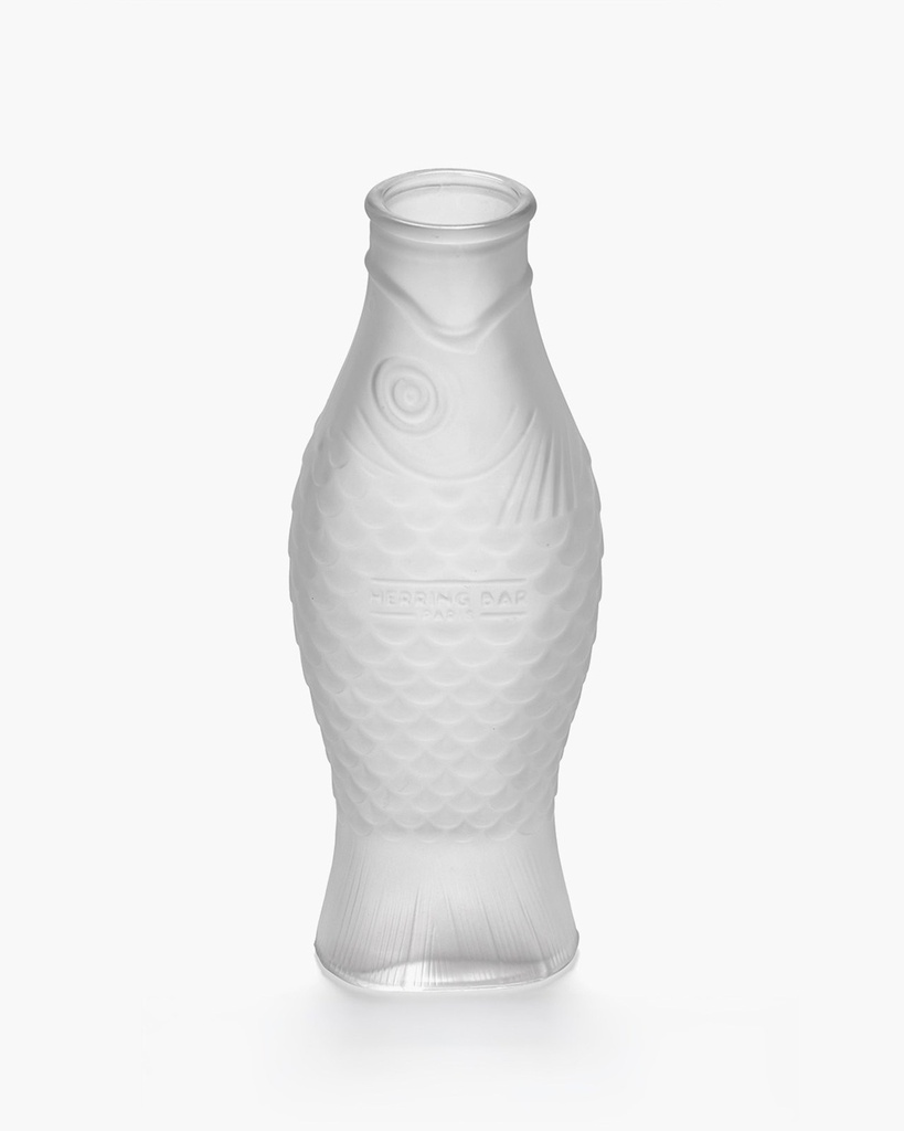 Carafe poisson – blanc givré – 10.6x7.5x 3