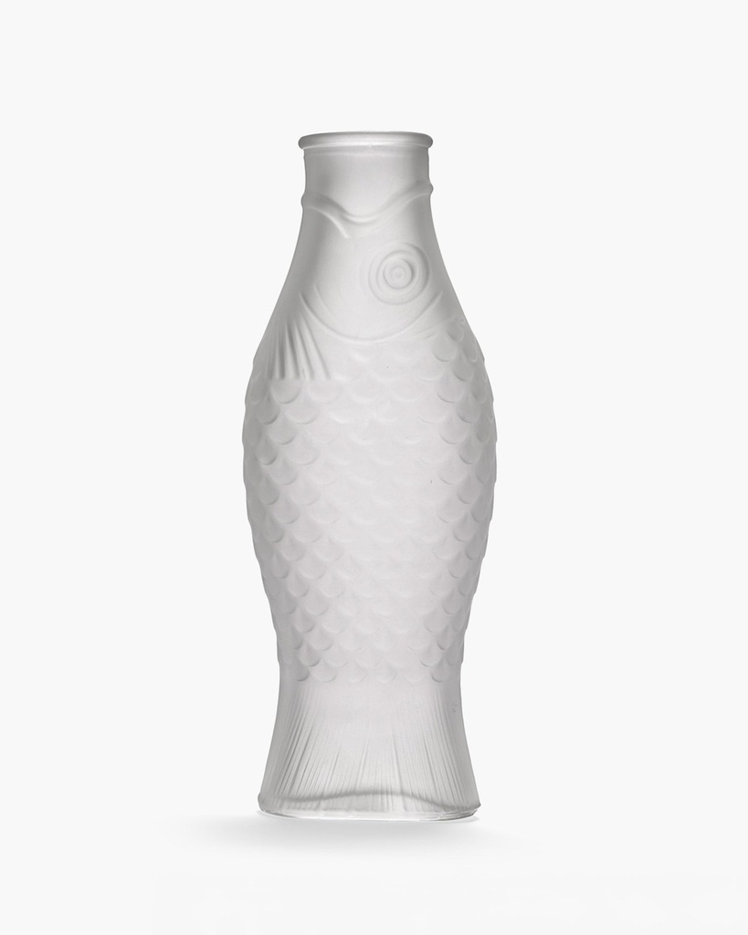 Carafe poisson – blanc givré – 10.6x7.5x 4