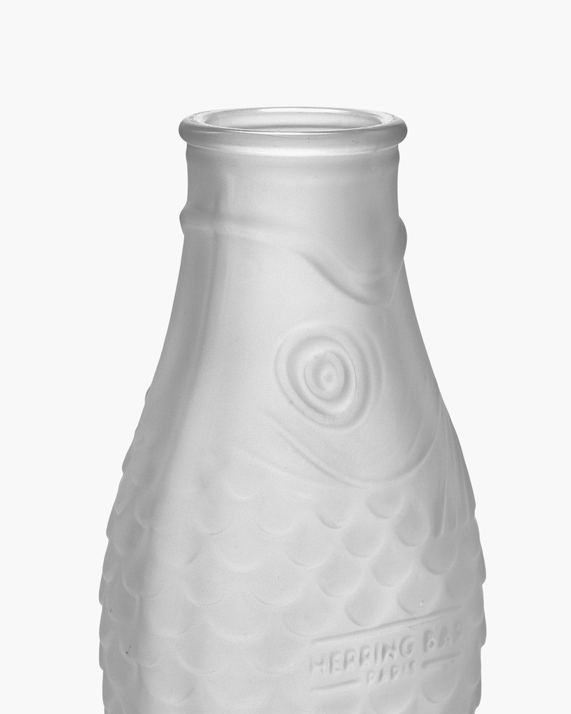 Carafe poisson – blanc givré – 10.6x7.5x 5