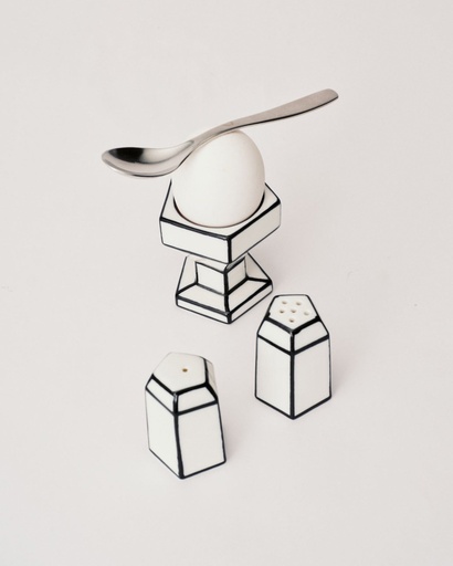 Salière et poivrière – blanc/noir – D4 H 2