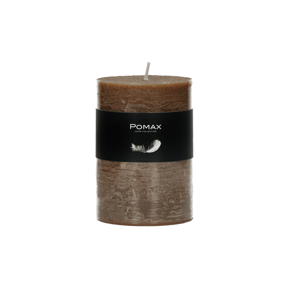 Candle - cire de paraffine - dia: 7 cm/ h: 10 cm - noisette