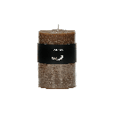 Candle - cire de paraffine - dia: 7 cm/ h: 10 cm - noisette
