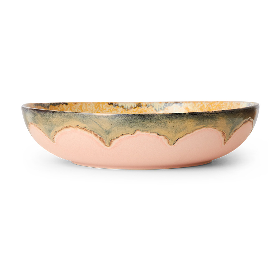 [KST0042] 70s Ceramics : saladier, Sunflower
