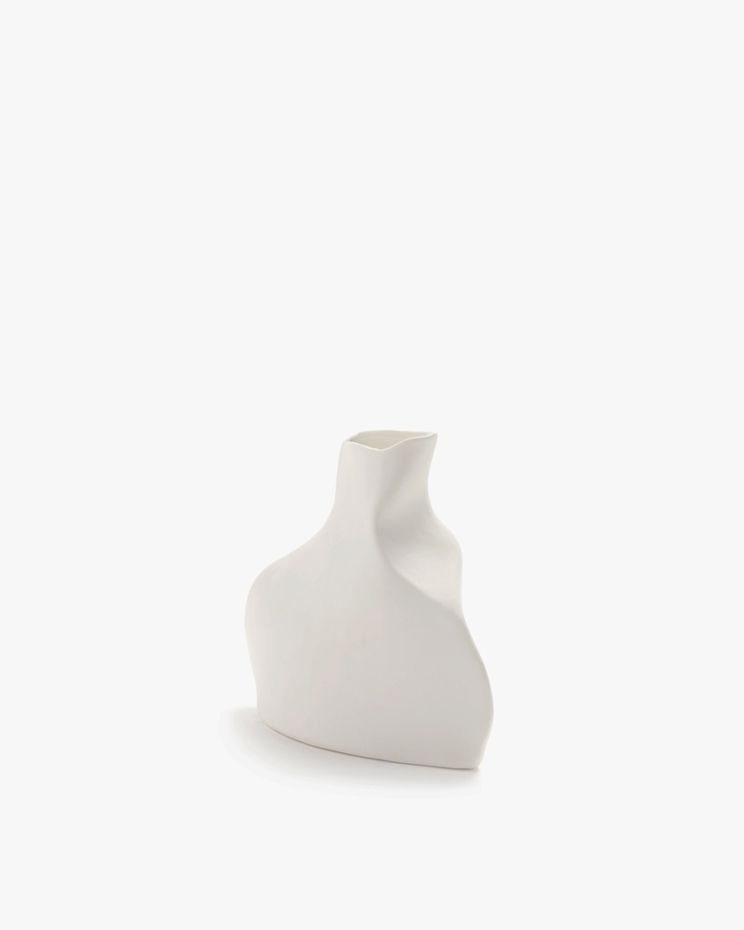 [B6918005] Vase n°5 roos - M - blanc 10x3 H9,5