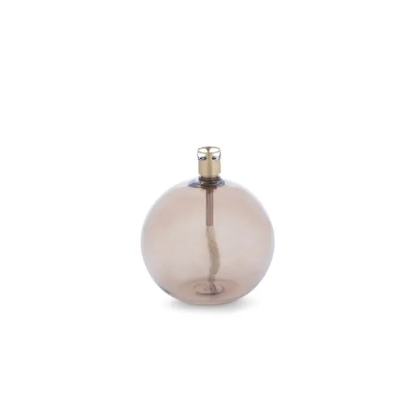 [1265] Lampe à huile ronde - champagne - taille s - d.9cm