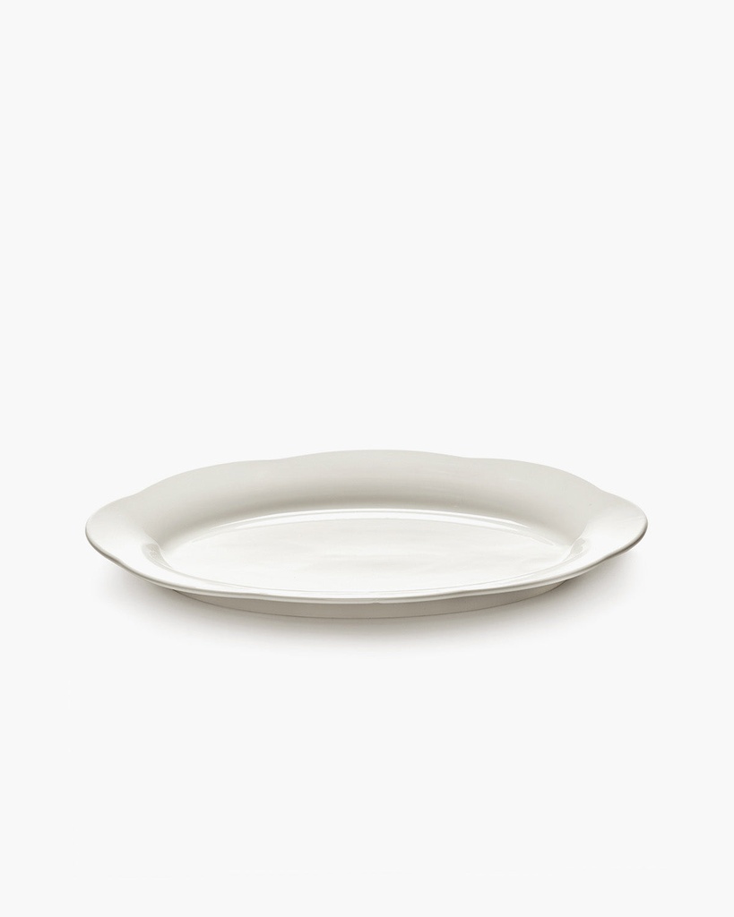 Assiette plate ovale Silhouette L – blanc