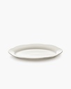 Assiette plate ovale Silhouette L – blanc