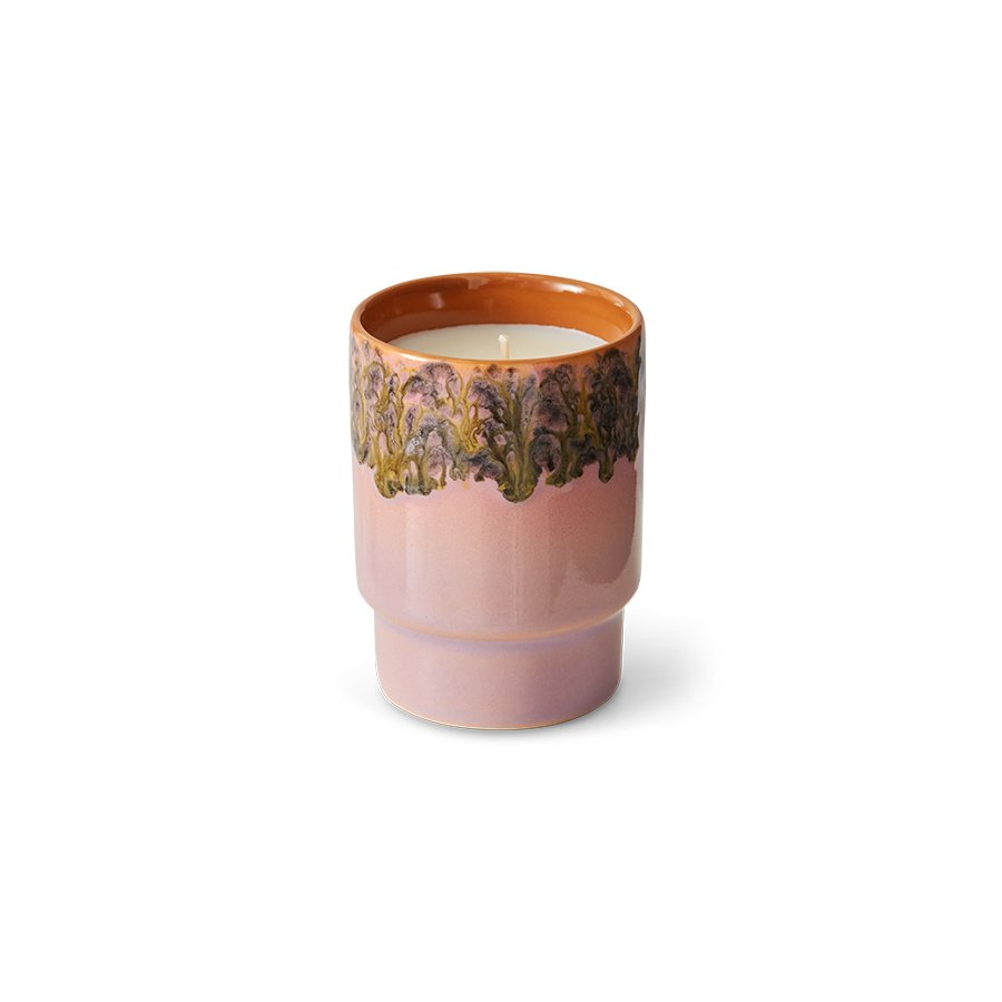 [ACS0008] 70s Ceramics : petite bougie parfumée - miami