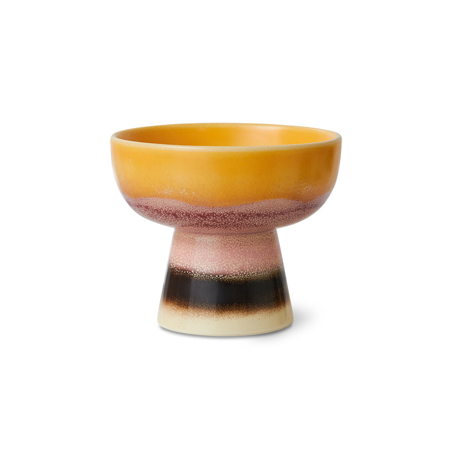 [KST0055] 70s Ceramics : bol Tapas sur pied S, Sunshade