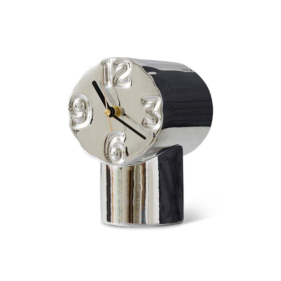 [ACL0005] Horloge rétro en céramique - chrome