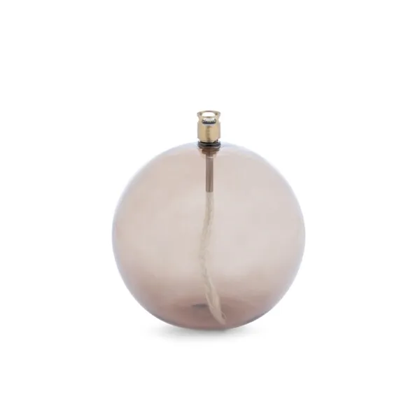 [1267] Lampe à huile ronde - champagne - taille l - d.13cm