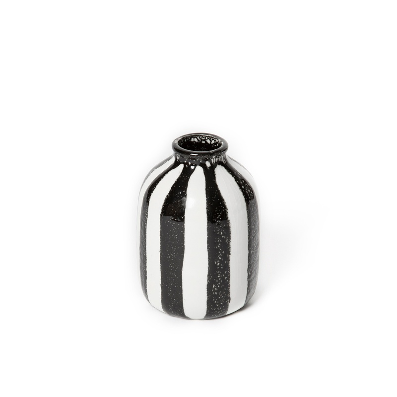 [12SOLRIV-NOIR] Pot décoratif riviera - noir - d10 x h14 cm