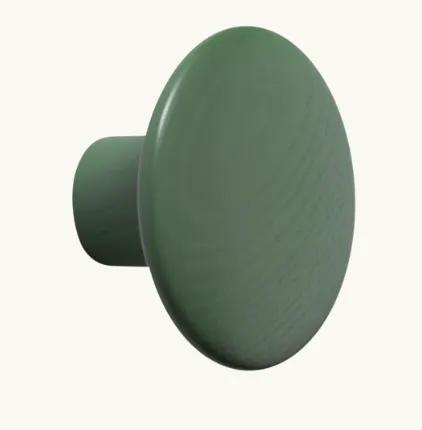 [03183] Patère DOTS wood - dusty green - Ø9