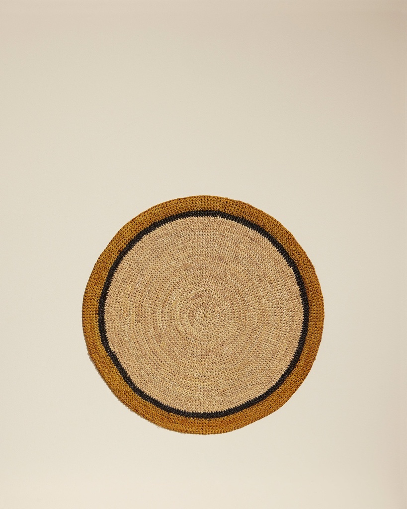 [12SETTABGLO-NATUREL] Set de table globe - naturel/safran - D38