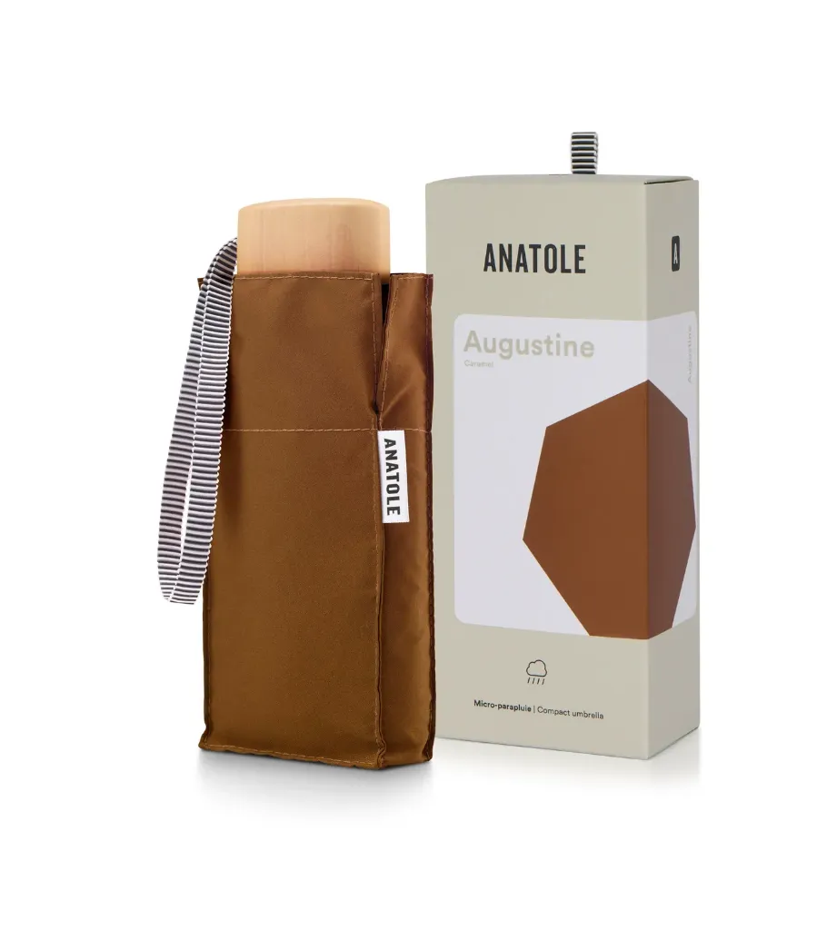 [01MARR] Mini parapluie caramel - micro & solide - Augustine