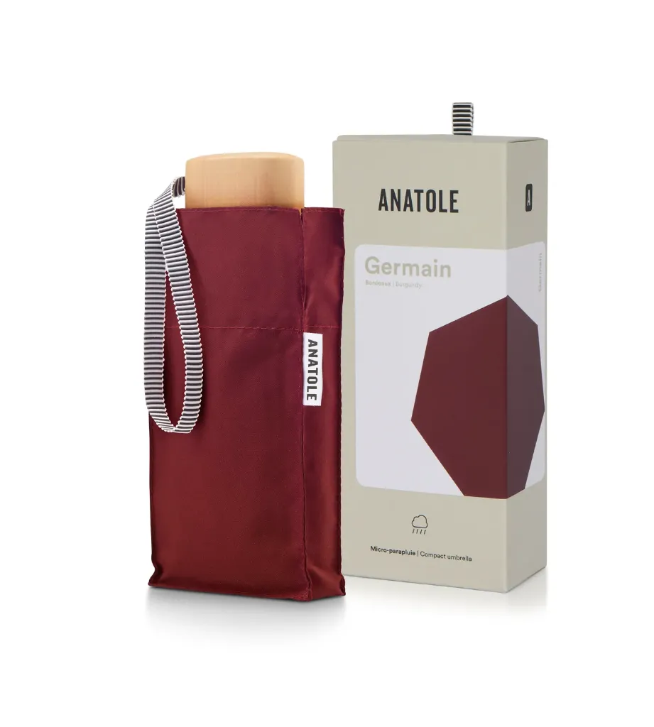 [01BRDX] Mini parapluie bordeaux - micro & solide - Germain