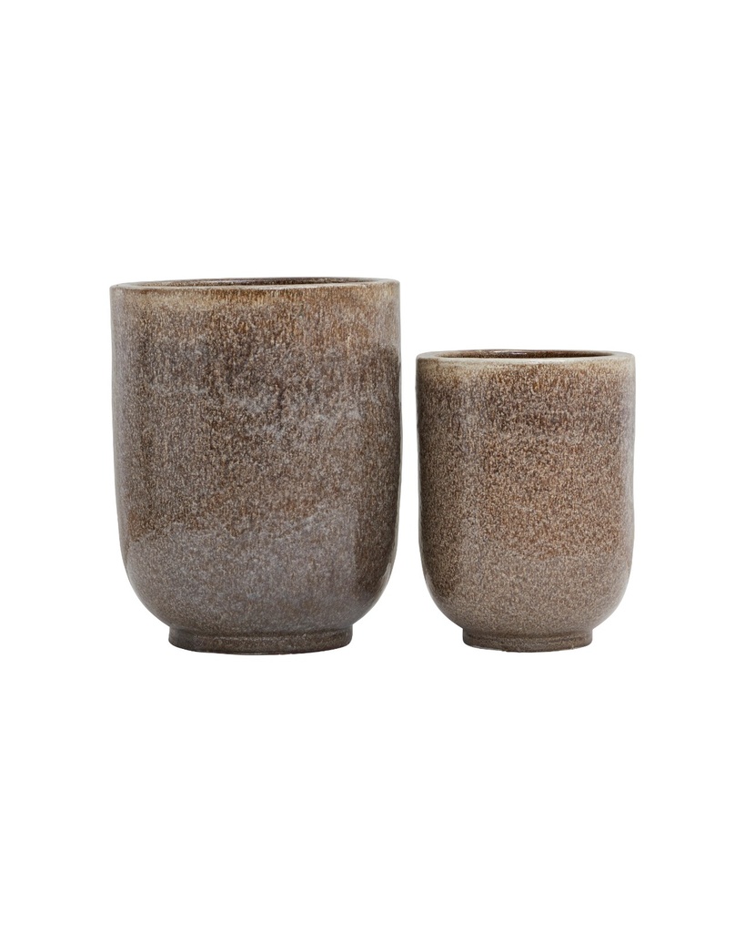 Cache-pot HDPho – nougat – H45 x Ø35 cm
