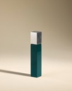 Bougeoir oscar - bleu sarah / argenté - h23 cm
