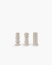 Bougeoir Molly 03 – beige – 5x5x10 cm