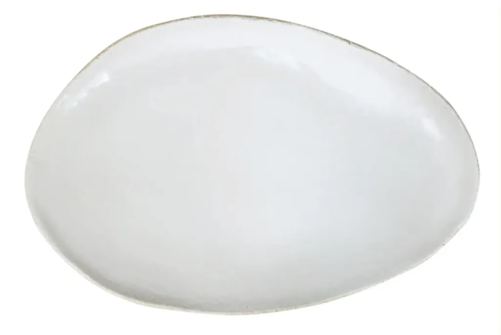 [JA964381] Plat ovale wabi L blanc - 36 x 25