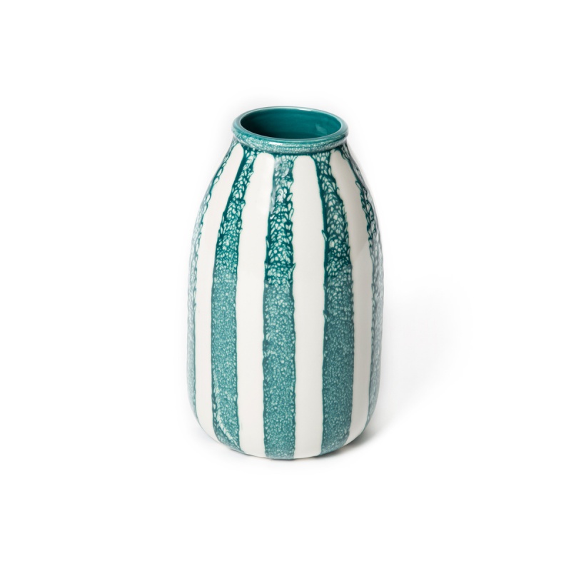 [12VASRIV-BLEUSARAH] Vase décoratif riviera - bleu sarah - d14 x h24 cm