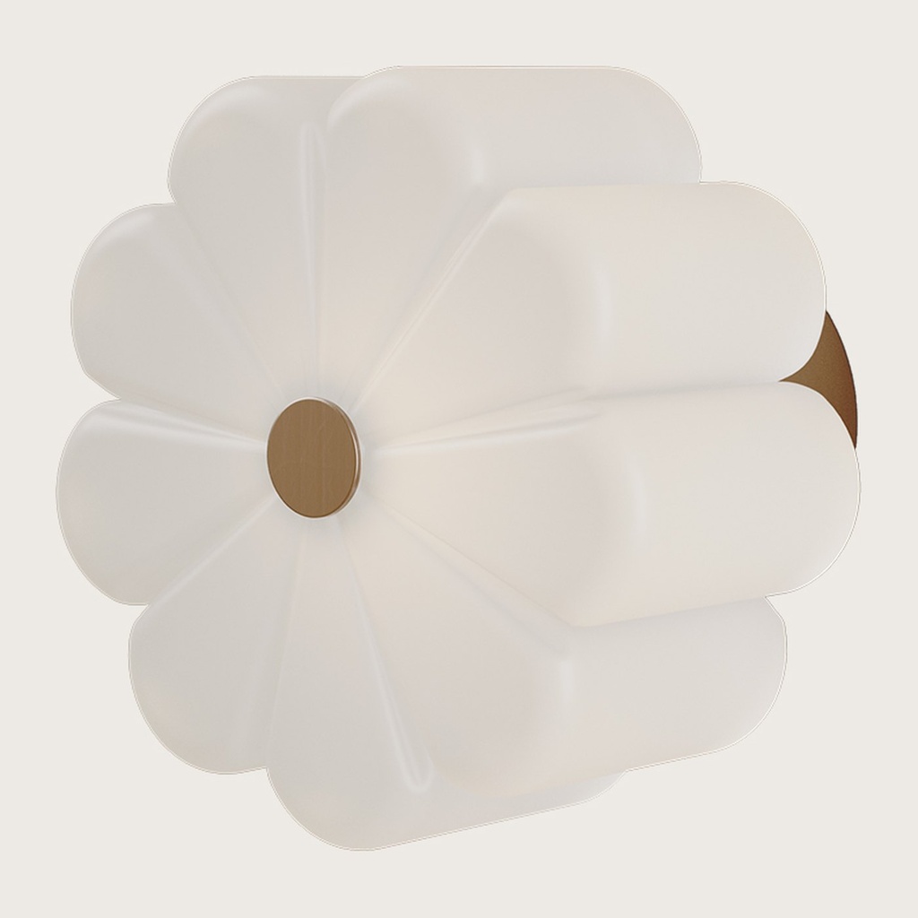 Applique Flow – laiton vieilli et verre opale