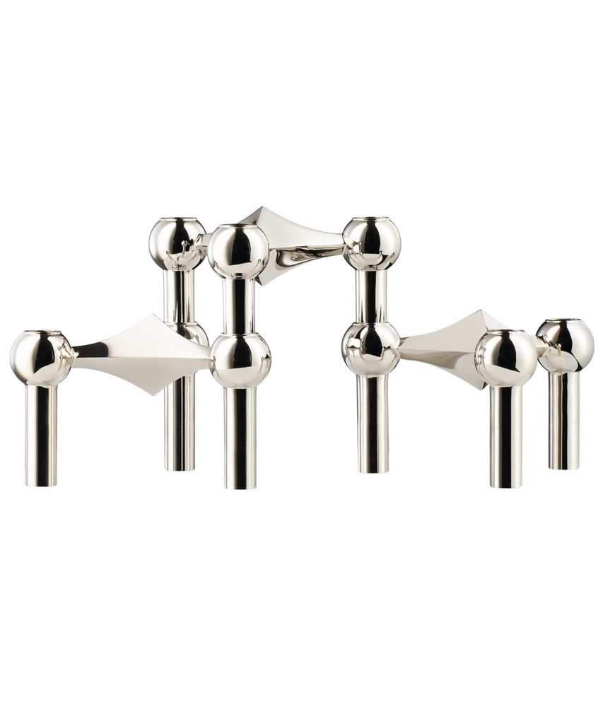 Bougeoirs stoff nagel - chrome - pack de 3
