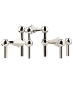 Bougeoirs stoff nagel - chrome - pack de 3