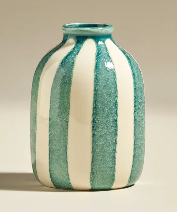 [12SOLRIV-BLEUSARAH] Pot décoratif riviera - bleu sarah - D10 H14 cm
