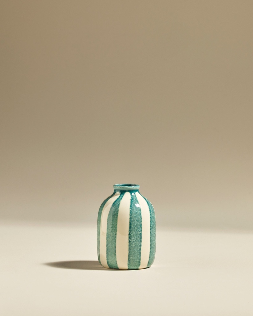 [12SOLRIV-BLEUSARAH] Pot décoratif riviera - bleu sarah - D10 H14 cm