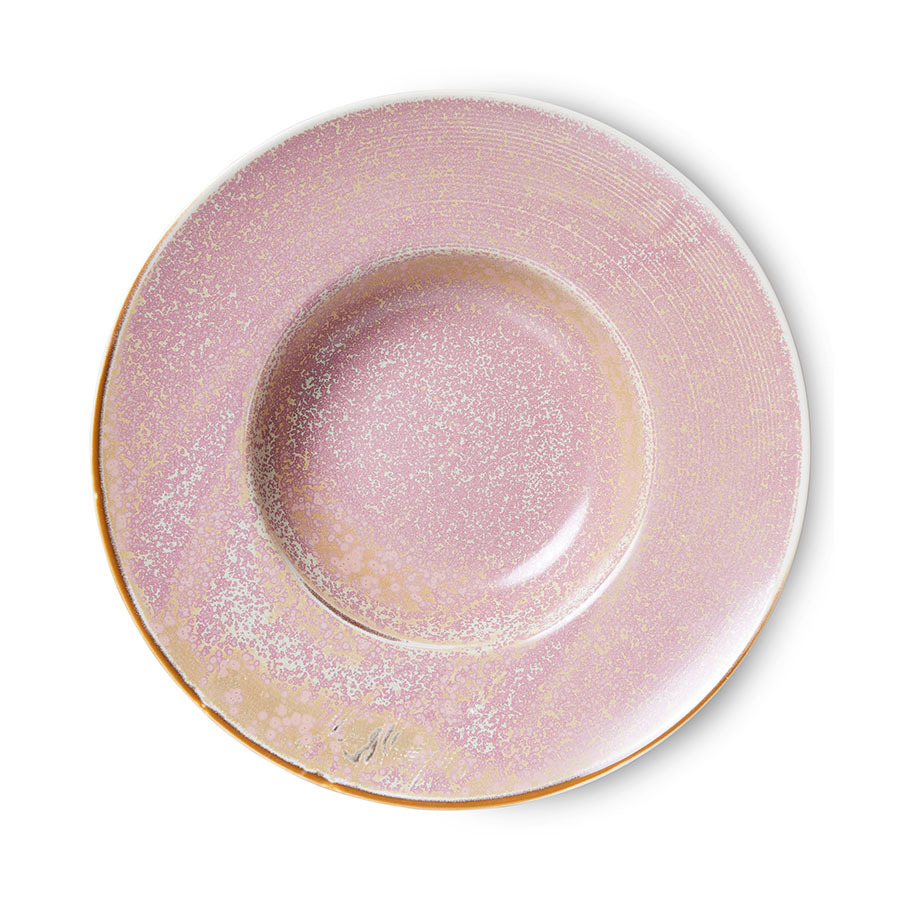 [ACE7135] Chef ceramics: pasta plate, rustic pink