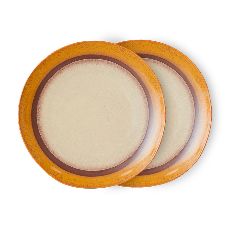 [KST0061] 70s Ceramics : assiettes plates, Coconut