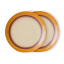 70s Ceramics : assiettes plates, Coconut