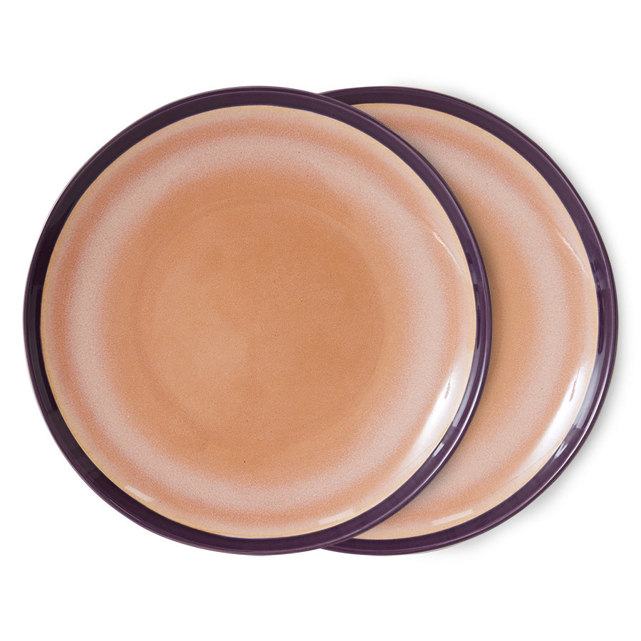 70s Ceramics : assiettes plates, Bedrock
