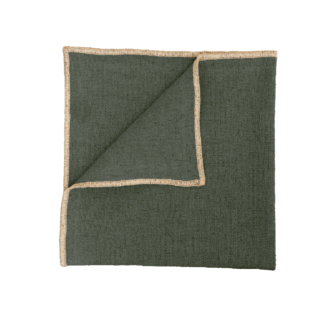 [100121_03_040] Serviette corte - kaki - 40x40cm