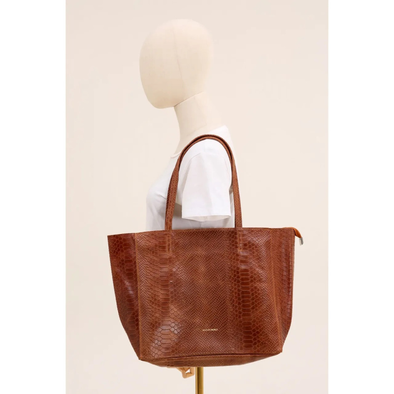 [1013-475] Sac cabas rectangle - python camel