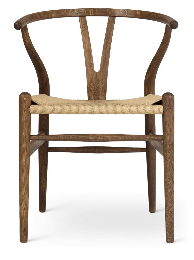 Chaise ch24 wishbone - chêne huilé fumé & corde naturelle