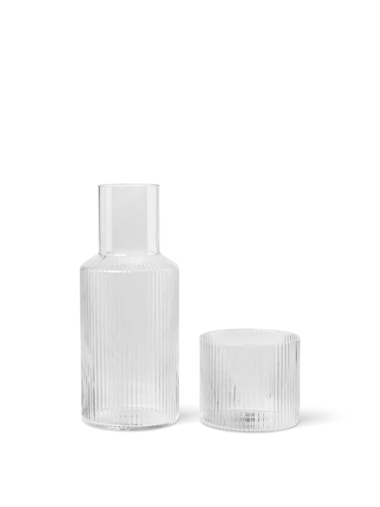 [5447] Ensemble carafe Ripple – petit – d 7,5 x h 18 cm