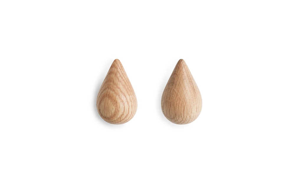 Lot de 2 patères dropit - s - chêne
