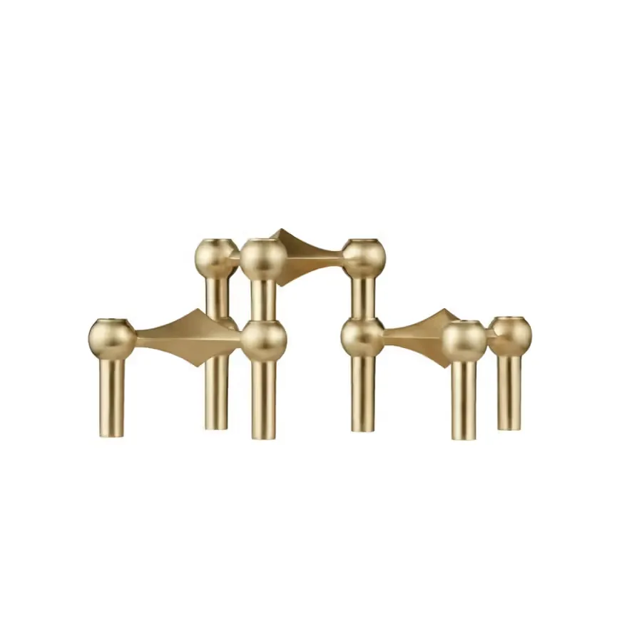 Bougeoirs stoff nagel - laiton brossé - pack de 3