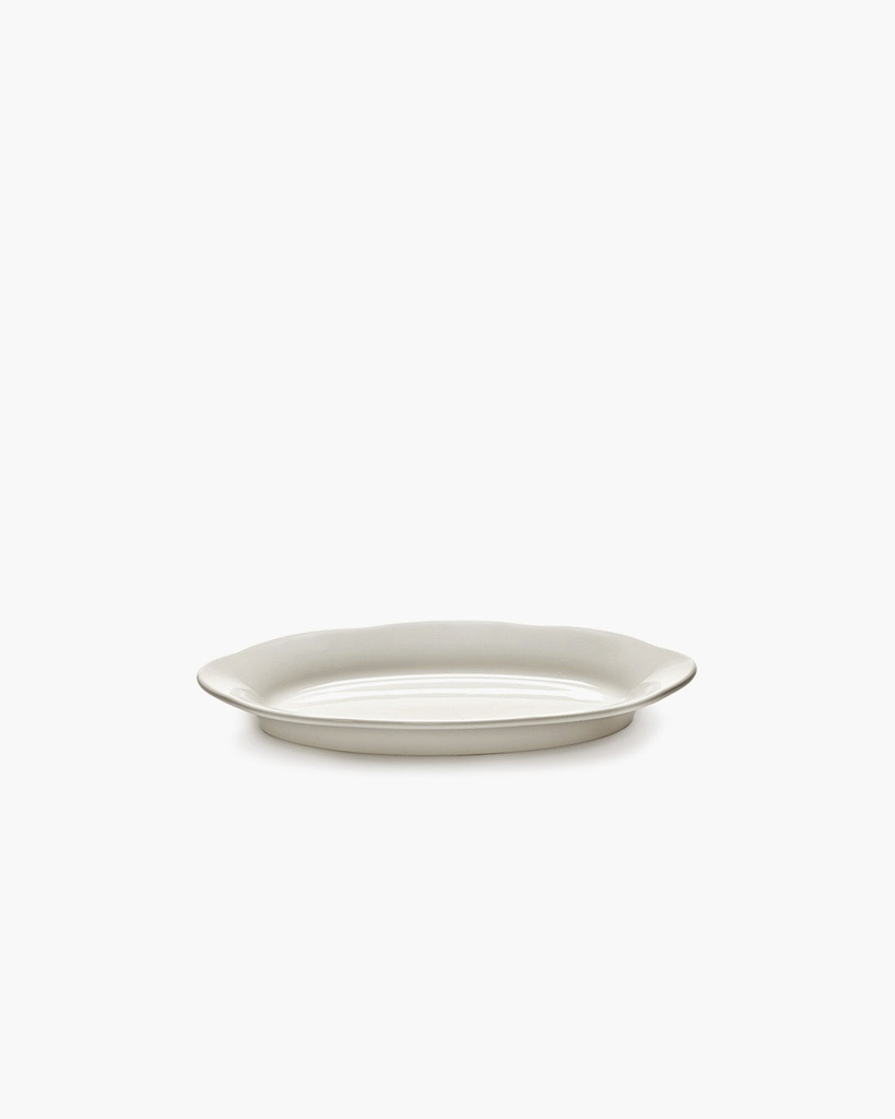 Assiette plate ovale Silhouette S – blanc