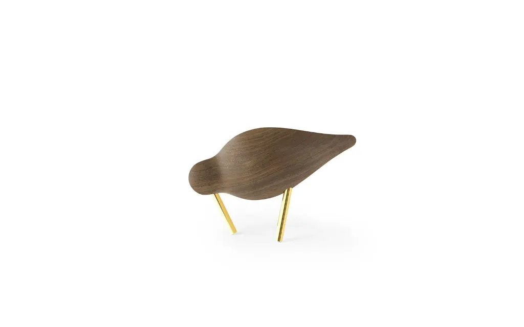 L'oiseau de rivage - s - laiton noyer
