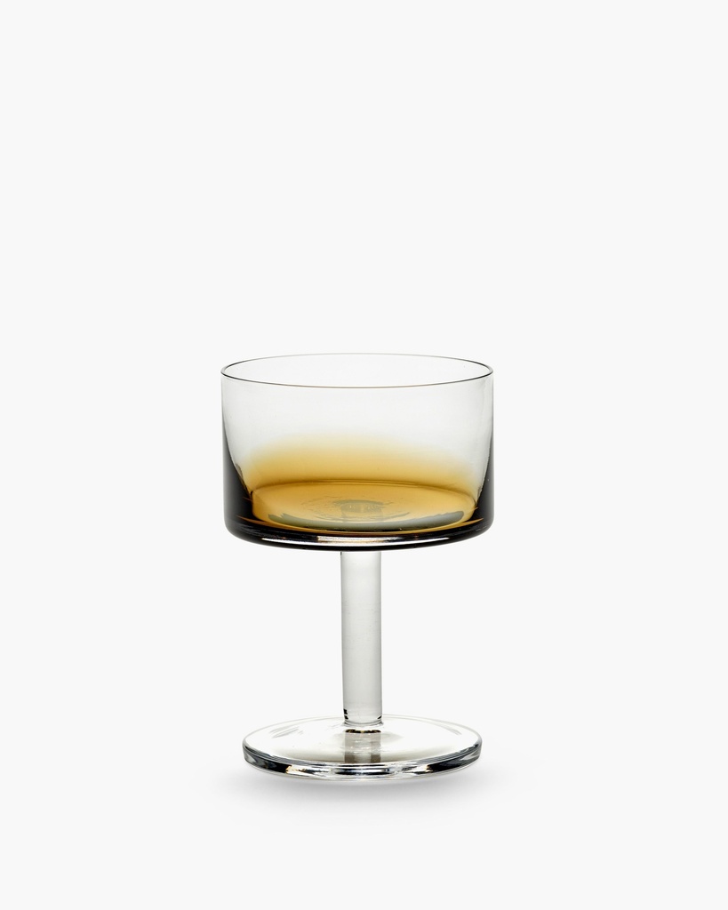 [B0823018-705] Coupe à champagne ambre zuma - 8.5x8.5x12.5 cm