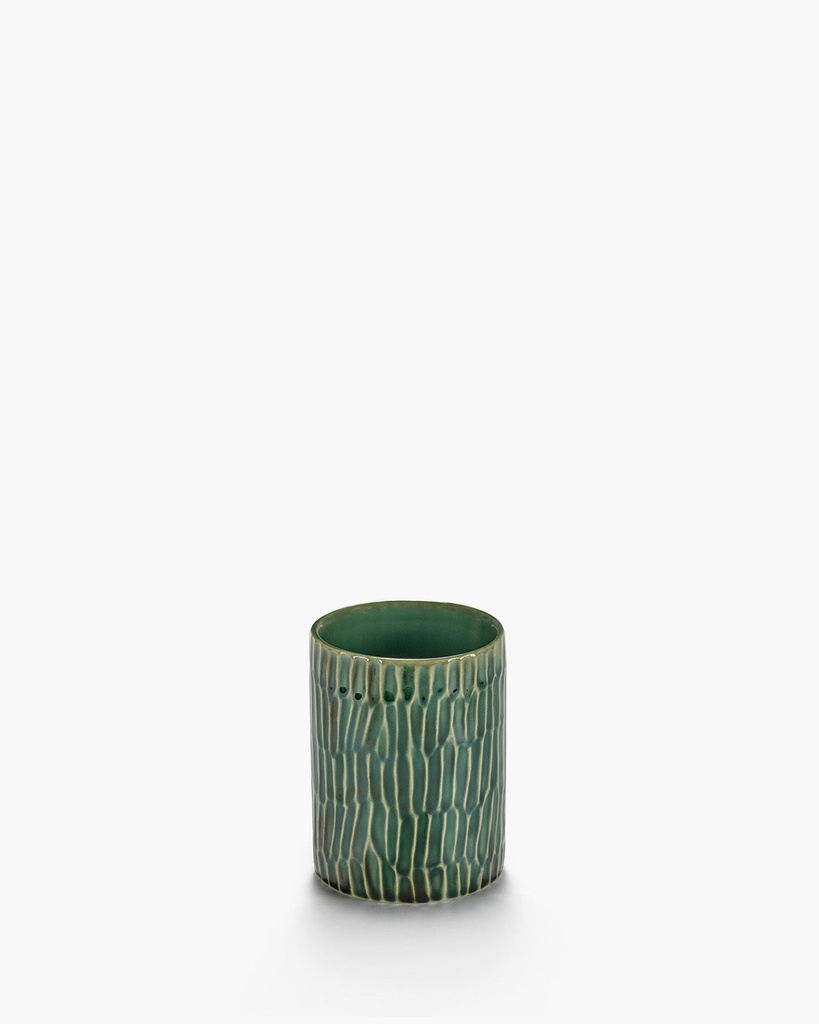 [B5125114-500] Vase verde lanza - m - 8.5x8.5x11 cm