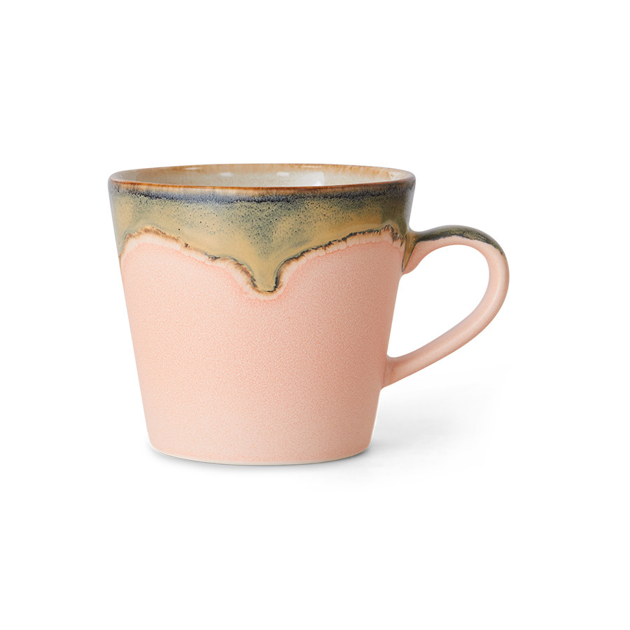 [KST0025] 70s ceramics: cappuccino mug blossom
