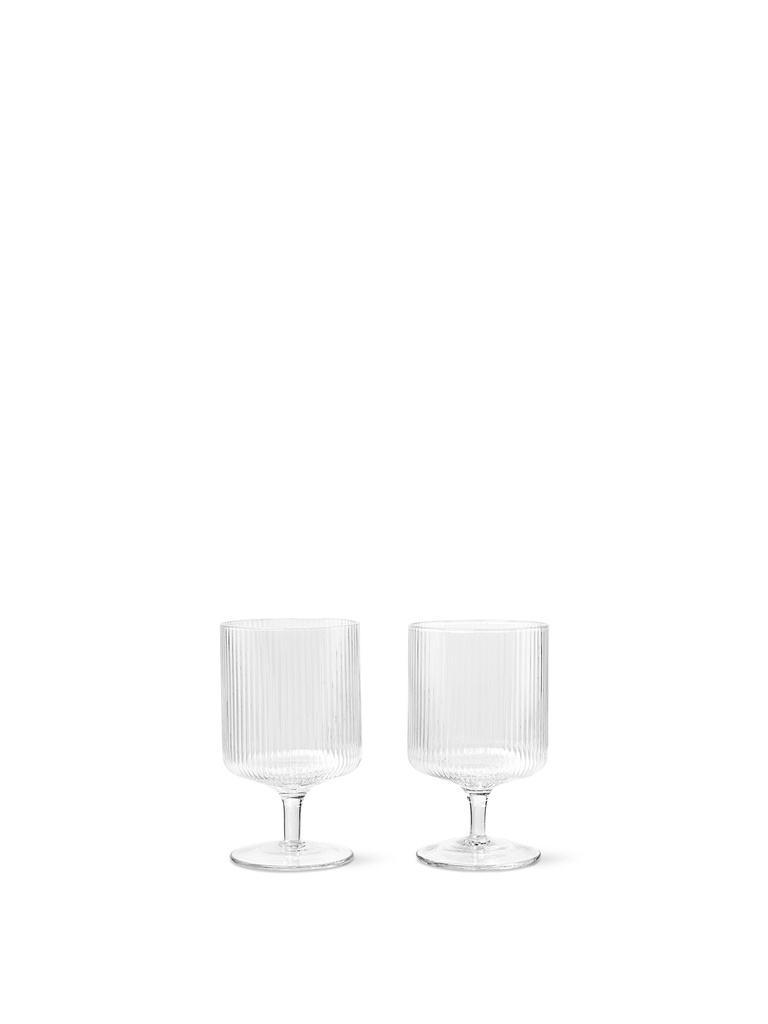 [100488211] Lot de 2 verres à vin Ripple – transparent